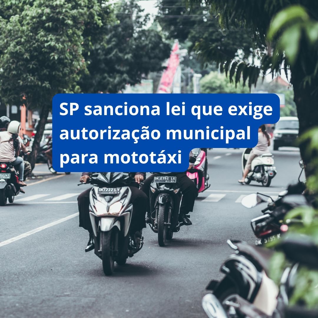 SP sanciona lei que exige autorização municipal para mototáxi